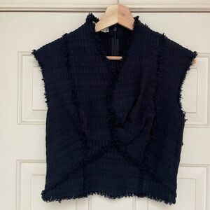 Sleeveless Navy Blue Chic Top